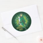 Superman Kryptonite Crisis Classic Round Sticker