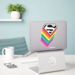 Superman Layered Rainbow Logo Sticker