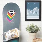 Superman Layered Rainbow Logo Sticker