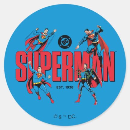 Superman Legends Forever Graphic Classic Round Sticker