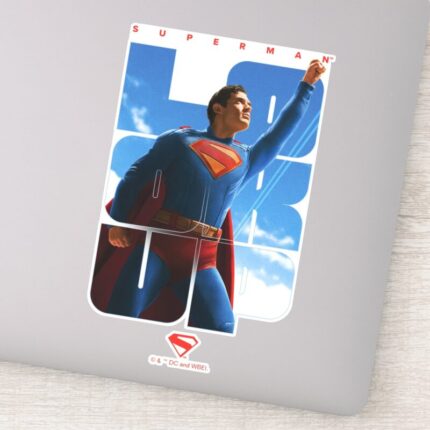Superman Look Up Pose Sticker