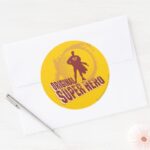 Superman Original Super Hero Classic Round Sticker