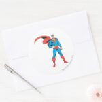Superman Posing 2 Classic Round Sticker
