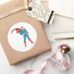 Superman Posing 2 Classic Round Sticker