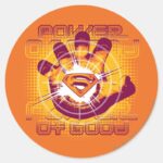 Superman Power Of Good Classic Round Sticker