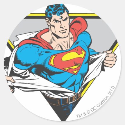 Superman Revealed Classic Round Sticker