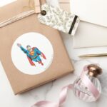 Superman Right Arm Raised Classic Round Sticker