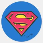 Superman S Shield Classic Logo Classic Round Sticker