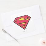 Superman S Shield Classic Logo Square Sticker