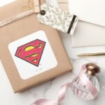 Superman S Shield Classic Logo Square Sticker
