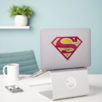 Superman S Shield Distressed Dots Logo Sticker