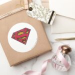 Superman S Shield Distressed Logo Classic Round Sticker