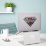 Superman S Shield Grey And Red City Logo Sticker