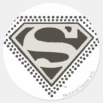 Superman S Shield Its Showtime Logo Classic Round Sticker