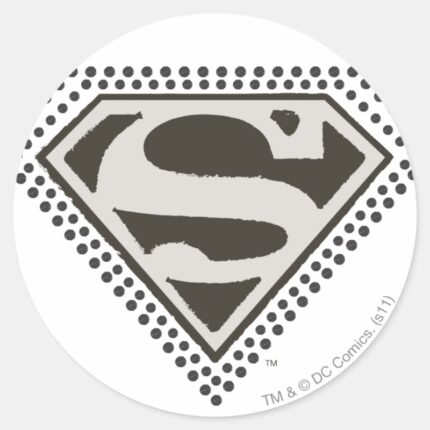 Superman S Shield Its Showtime Logo Classic Round Sticker