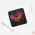 Superman S Shield Painted Logo Square Sticker