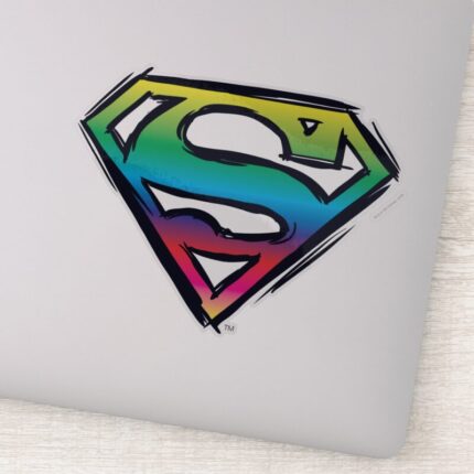 Superman S Shield Rainbow Logo Sticker
