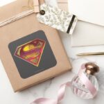 Superman S Shield Reflection Logo Square Sticker