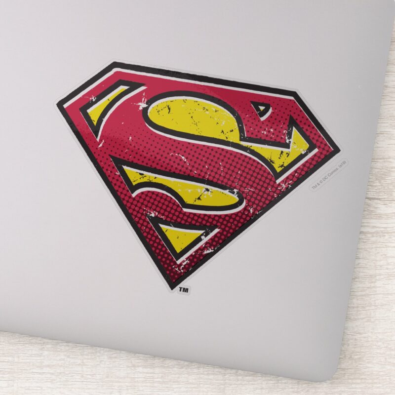 Superman S Shield Scratches Logo Sticker