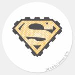 Superman S Shield Tan Logo Classic Round Sticker