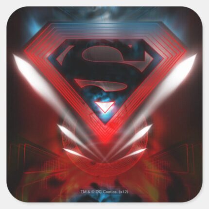Superman Stylized Futuristic Logo Square Sticker