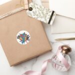 Superman Stylized Splatter Logo Classic Round Sticker