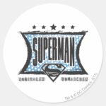 Superman Unrivaled Unmatched Classic Round Sticker