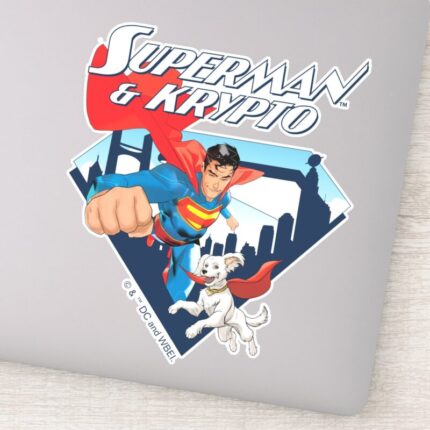 Superman Krypto Soar Sticker