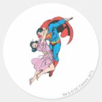 Superman Lois In Pink Classic Round Sticker
