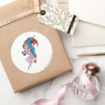 Superman Lois In Pink Classic Round Sticker