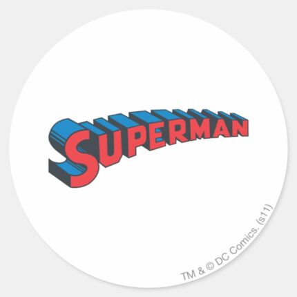 Superman Classic Logo Classic Round Sticker