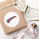 Superman Classic Logo Classic Round Sticker