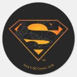 Superman Halloween Inspired Logo Classic Round Sticker