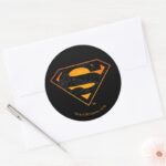 Superman Halloween Inspired Logo Classic Round Sticker