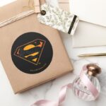 Superman Halloween Inspired Logo Classic Round Sticker