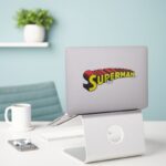 Superman Yellow Red Letters Logo Sticker