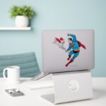 Superman And Krypto Flying Sticker