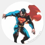 Superman In Shadow Classic Round Sticker