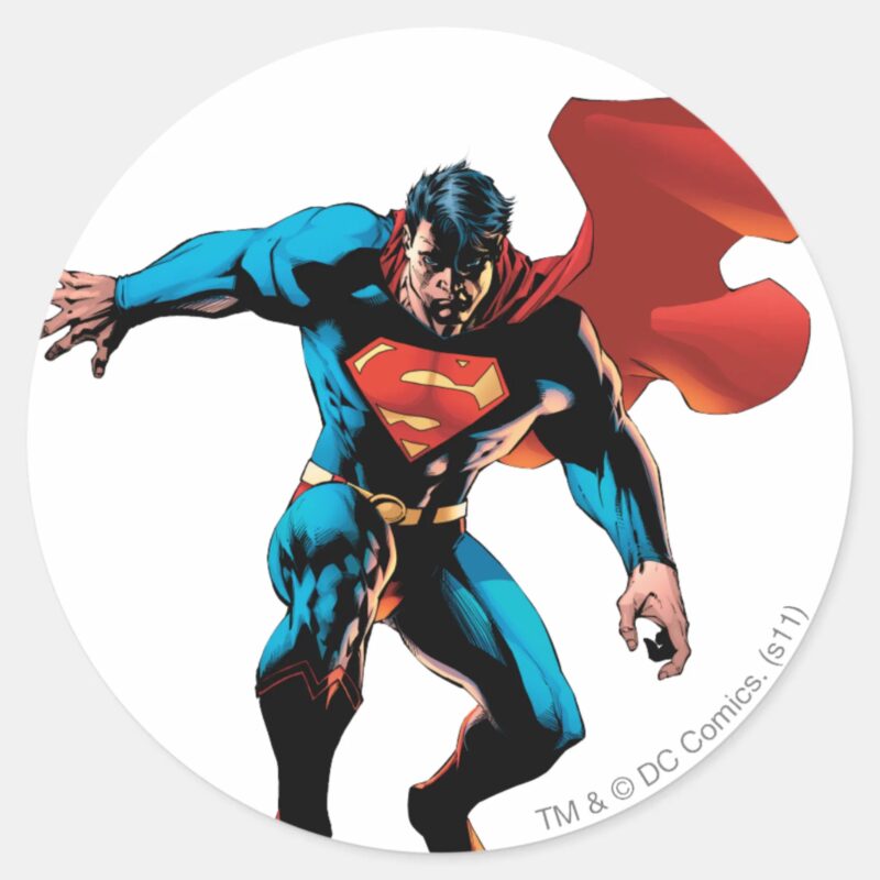 Superman In Shadow Classic Round Sticker