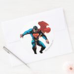 Superman In Shadow Classic Round Sticker