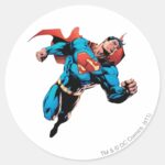 Superman In Suit Classic Round Sticker