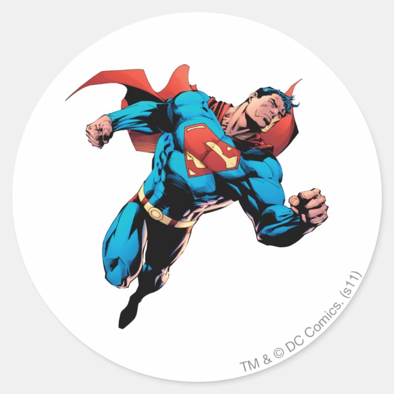 Superman In Suit Classic Round Sticker