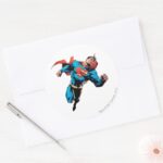 Superman In Suit Classic Round Sticker