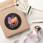 Sweet Best Friends Characters Classic Round Sticker