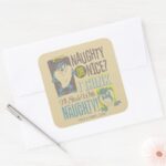 TAZ™ Naughty Or Nice Square Sticker