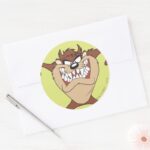 TAZ™ Arms Wide Classic Round Sticker