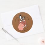 TAZ™ Crazy Smile Classic Round Sticker