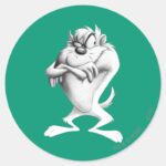 TAZ™ Drawing Classic Round Sticker