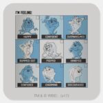 TAZ™ Emotion Checkbox Square Sticker