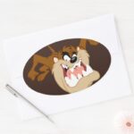 TAZ™ Evil Grin Oval Sticker